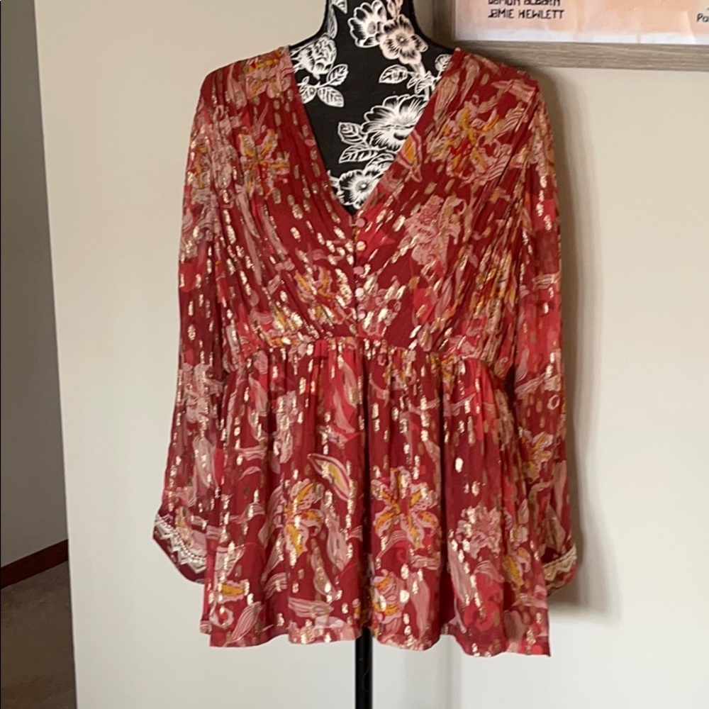 Anthro Vineet Bahl Babydoll Tunic